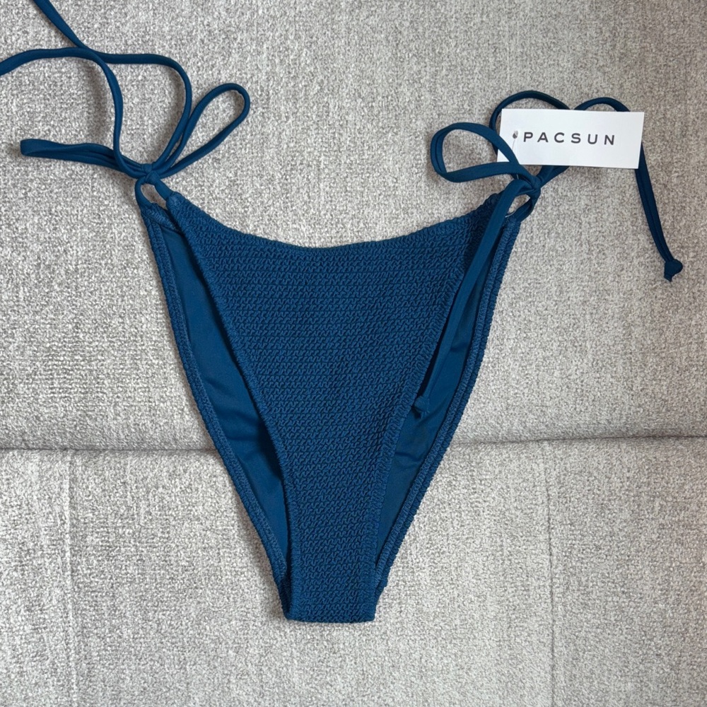 NWT Pacsun Ruched Tie Bikini Bottom